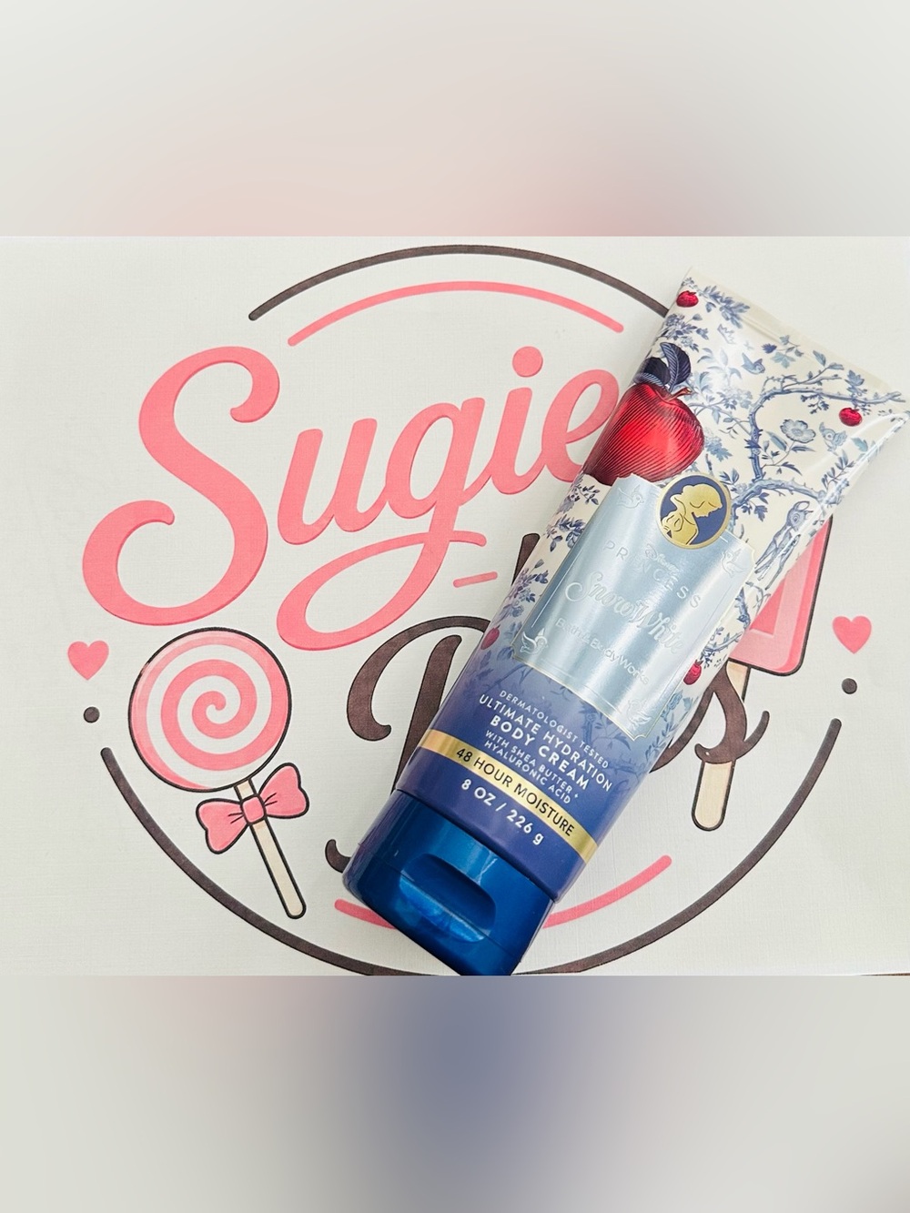 Hand Cream Tube - Blue and Red Floral Moisturizing Cream Disney Princess